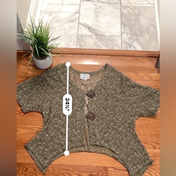 Isabel Taveres Net Hunter Green Cárdigan OS Fits Most Excellent Like New - Picture 13 of 14